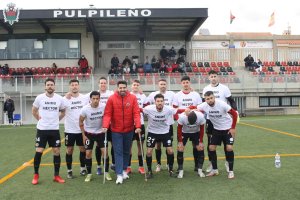 Héctor Pizana y sus compañeros en el último partido en casa contra el Toledo.