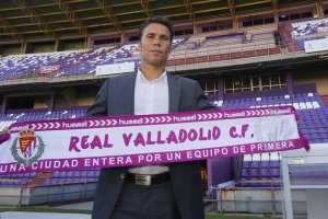 Rubi en su presentación como entrenador del Real Valladolid.