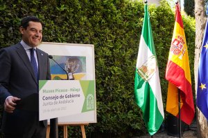 Juanma Moreno, este martes en Málaga.