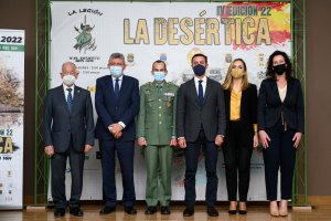 Autoridades en la presentación de La Desértica, este miércoles.