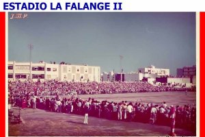 El Estadio de La Falange en 1974 en la promoción frente al Córdoba.