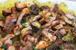 Pulpo a la gallega para almorzar.