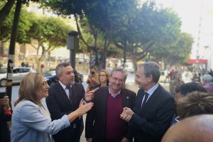 Zapatero, este viernes en Almería con Juan Antonio Lorenzo, Esperanza Pérez y Fernando Martínez.