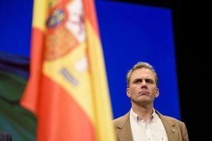 Javier Ortega Smith, en abril de 2019 en Almería.