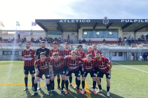 El once del Atlético Pulpileño ante el Mar Menor.
