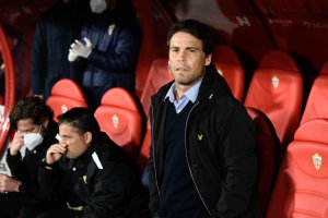 Rubi, un entrenador mu querido por la afición del Almería.