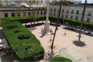 Vista de la Plaza Vieja desde la terraza del Ayuntamiento.