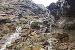 Imagen de las cataratas generadas en el Desierto de Tabernas.