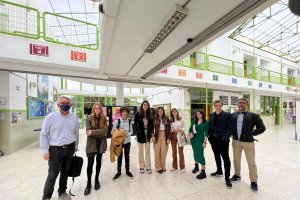 Los alumnos premiados en el concurso de programación de videojuegos.