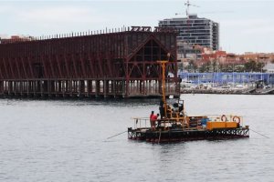 Sondeos que se realizaron para la futura ampliación del Muelle de Levante