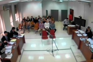 Declaración de los acusados en la sala de vistas