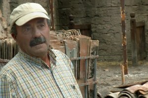Fernando Contreras Usero, en los decorados construidos junto a la Alcazaba para la película Resucitado (Kevin Reynolds, 2016).