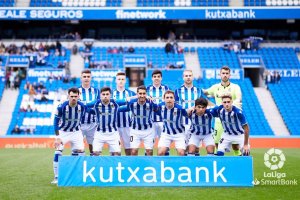 El once de la Real Sociedad B ante el Amorebieta.