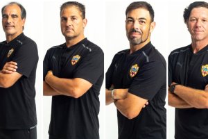 No salen en las fotos, pero realizan una labor fantástica en el Almería de Rubi.