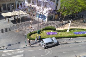 Imagen del siniestro en la Plaza de San Sebastián.