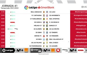 Nuevos horarios para la jornada 41.