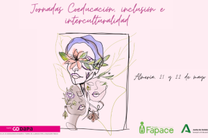 Cartel de las Jornadas Andaluzas sobre coeducación, inclusión e interculturalidad de CODAPA en colaboración con FAPACE.