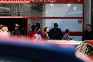 El presidente del UD Almería entrando al Mediterráneo.