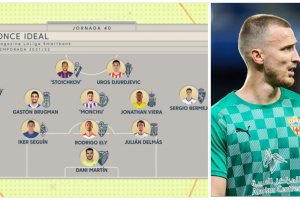 La alineación de la jornada 40 con el central del Almería como protagonista.