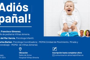 Aula de Salud dedicada a padres y madres que quieran empezar con la retirada del pañal de sus hijos.