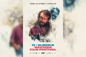 Cartel de la 12ª edición del Almería Western Film Festival diseñado por el prestigioso Tony Stella.