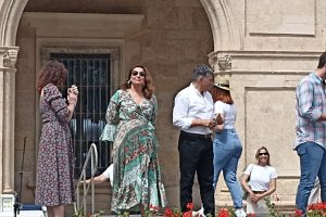 Carmen Crespo, en el encuentro vecinal de este sábado.