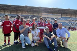 Presentación de la última entrega de \'Los Futbolísimos\' en Roquetas de Mar.
