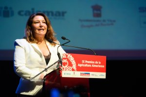 Carmen Crespo durante su intervención en los Premios organizados por LA VOZ y la SER.