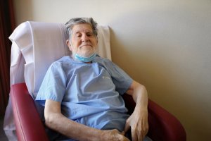 José García, en el hospital donde aún se encuentra ingresado.