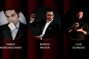 Los tres magos protagonistas de la noche.