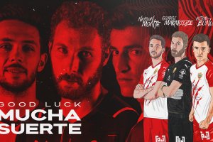 Los tres futbolistas que no van a continuar en el conjunto rojiblanco.