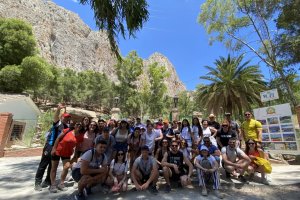 El grupo de pulpileños que han viajado a Málaga.