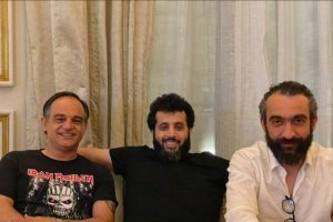 Joao, Turki y El Assy, en Madrid después del ascenso a Primera.