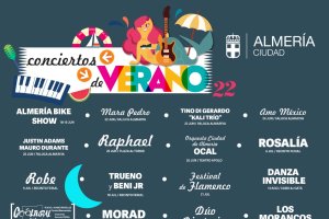 Cartel de las actuaciones de este verano en Almería.