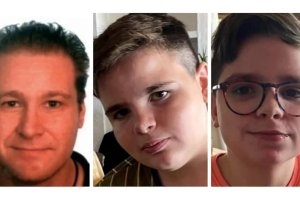 Fotografías que circulan en redes sociales del padre y los dos pequeños.