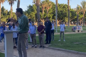 Juanma Moreno, durante su mitin en El Ejido. 