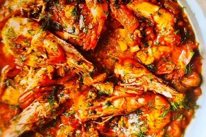 Receta de gambones con eneldo, cilantro y fenogreco.