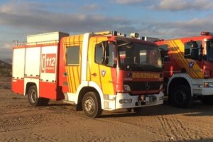 Imagen de dos vehículos del Consorcio de Bomberos.