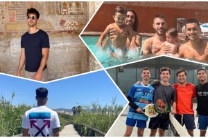 Los jugadores rojiblancos desconectan antes de regresar a los entrenamientos.