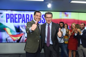 Moreno y Feijóo, en la Junta Directiva Nacional del PP.