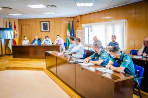 Junta de Seguridad en el Ayuntamiento de Roquetas de Mar.
