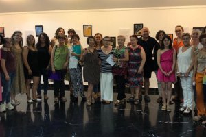 Inauguración de la exposición en el Teatro Villa de Huércal-Overa.