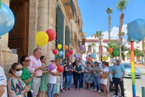 Lectura del manifiesto este martes en Cuevas del Almanzora.