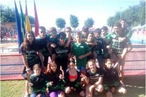 Los canteranos felices por los resultados conseguidos.