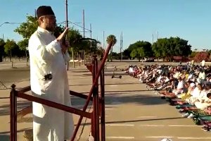 Abdallah Mhanna, durante su discurso este sábado en el recinto ferial de Almería.