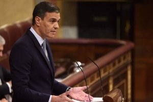 Pedro Sánchez, durante el Debate sobre el estado de la nación.