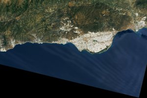 Imágenes del mar de plástico del Poniente capturadas por el satélite de la NASA.