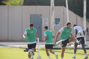 Kaiky en su primer día como jugador del Almería.