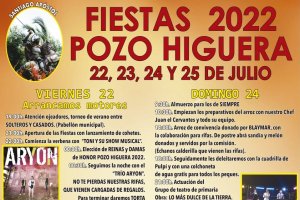 Detalle del cartel de la programación de las fiestas patronales.