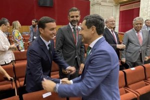 El presidente con Javier A. García y Ramón Fernández-Pacheco.